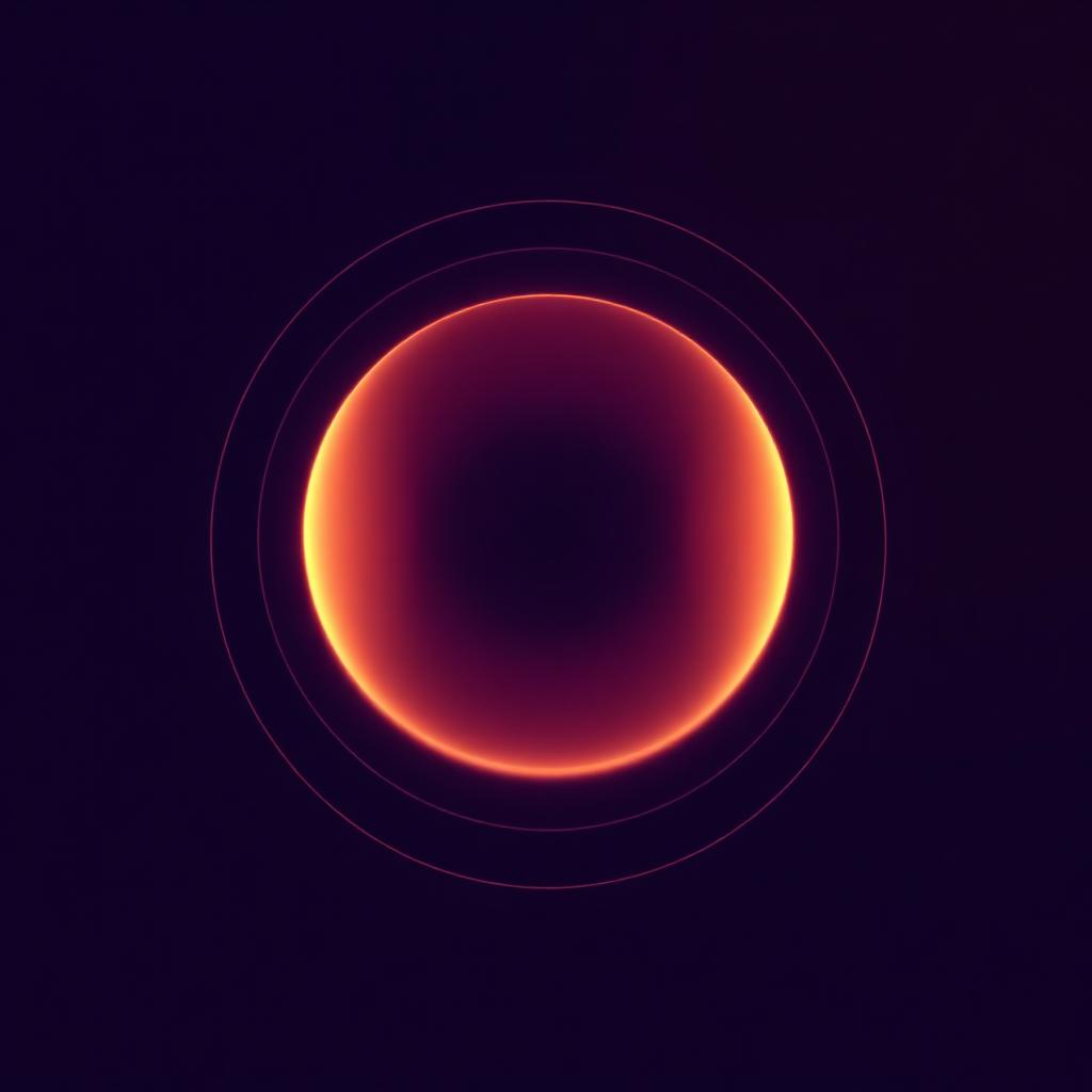 Abstract glowing orb representing the voice AI coach